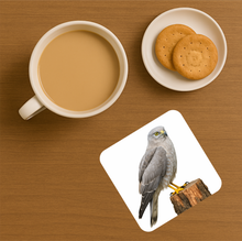 Load image into Gallery viewer, UK Birds of Prey Cork Coaster – Barn Owl / Peregrine Falcon / Red Kite (Choose Your Raptor)

