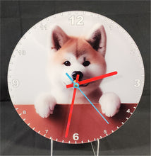 Load image into Gallery viewer, Your Favourite Peeking Dog Breed On A Quartz Clock, Stand or Wall Mounted, 200mm or 300mm Diameter
