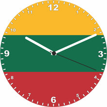 Load image into Gallery viewer, Flag Clock  - Beginning With H - Q, Flag Of Your Chosen Country On A Quartz Clock, Stand or Wall Mounted, 200mm
