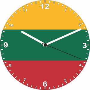 Flag Clock  - Beginning With H - Q, Flag Of Your Chosen Country On A Quartz Clock, Stand or Wall Mounted, 200mm