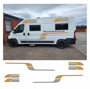 Graphics Decals For Motorhome Caravan Campervan T4 Transit, Sprinter, Vivaro, Many Colors MH52