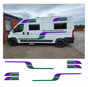 Graphics Decals For Motorhome Caravan Campervan T4 Transit, Sprinter, Vivaro, Many Colors MH52