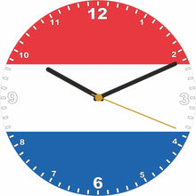 Load image into Gallery viewer, Flag Clock  - Beginning With H - Q, Flag Of Your Chosen Country On A Quartz Clock, Stand or Wall Mounted, 200mm

