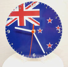 Load image into Gallery viewer, Flag Clock  - Beginning With H - Q, Flag Of Your Chosen Country On A Quartz Clock, Stand or Wall Mounted, 200mm
