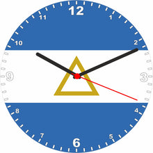 Load image into Gallery viewer, Flag Clock  - Beginning With H - Q, Flag Of Your Chosen Country On A Quartz Clock, Stand or Wall Mounted, 200mm
