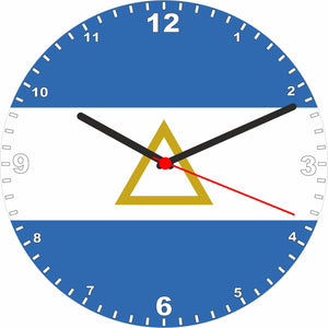 Flag Clock  - Beginning With H - Q, Flag Of Your Chosen Country On A Quartz Clock, Stand or Wall Mounted, 200mm