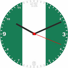 Load image into Gallery viewer, Flag Clock  - Beginning With H - Q, Flag Of Your Chosen Country On A Quartz Clock, Stand or Wall Mounted, 200mm
