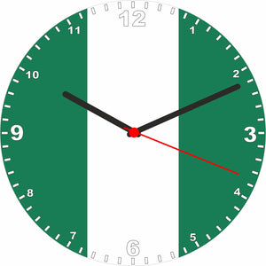 Flag Clock  - Beginning With H - Q, Flag Of Your Chosen Country On A Quartz Clock, Stand or Wall Mounted, 200mm