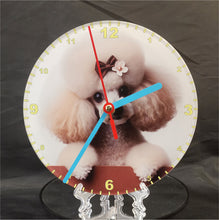 Load image into Gallery viewer, Your Favourite Peeking Dog Breed On A Quartz Clock, Stand or Wall Mounted, 200mm or 300mm Diameter
