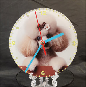 Your Favourite Peeking Dog Breed On A Quartz Clock, Stand or Wall Mounted, 200mm or 300mm Diameter