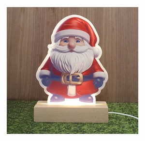 Santa / Father Christmas Night Light, With or Without Clock, Choose From 2 Different Designs, Powered by USB, Great For Any Room at Xmas