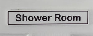 Shower Room Door Sign in Wood or Acrylic, Choice of 6 Great Classic or Fun Plaque Designs