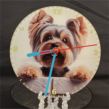 Load image into Gallery viewer, Your Favourite Peeking Dog Breed On A Quartz Clock, Stand or Wall Mounted, 200mm or 300mm Diameter
