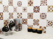 Mosaic Tile Stickers, Pack Of 24, All Sizes, Waterproof, Azulejo Transfers For Kitchen / Bathroom Tiles C45 - Bolsover Designs