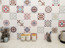 Load image into Gallery viewer, Mosaic Tile Stickers, Pack Of 16, All Sizes, Waterproof, Azulejo Transfers For Kitchen / Bathroom Tiles C52 - Bolsover Designs
