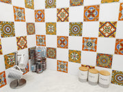 Mosaic Tile Stickers, Pack Of 24, All Sizes, Waterproof, Transfers For Kitchen / Bathroom Tiles C05 - Bolsover Designs