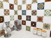 Mosaic Tile Stickers, Pack Of 16, All Sizes, Waterproof, Azulejo Transfers For Kitchen / Bathroom Tiles C44 - Bolsover Designs