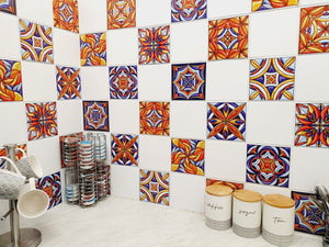 Mosaic Tile Stickers, Pack Of 16, All Sizes, Waterproof, Transfers For Kitchen / Bathroom Tiles C51 - Bolsover Designs