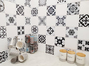 Mosaic Tile Stickers, Grey, Pack Of 16, All Sizes, Waterproof, Azulejo Transfers For Kitchen / Bathroom Tiles G50 - Bolsover Designs