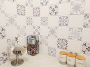 Mosaic Tile Stickers, Pack Of 24, All Sizes, Waterproof, Transfers For Kitchen / Bathroom Tiles G24 - Bolsover Designs