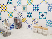 Mosaic Tile Stickers, Pack Of 16, All Sizes, Waterproof, Azulejo Transfers For Kitchen / Bathroom Tiles GT72
