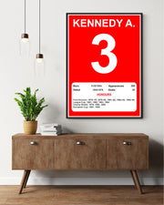Liverpool Legends Poster Prints, Shows Name, Number and Honours Won, Including Appearances & Goals Several Sizes