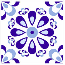 Load image into Gallery viewer, Mosaic Tile Stickers, Pack Of 16, All Sizes, Waterproof, Blue Transfers For Kitchen / Bathroom Tiles BL04 - Bolsover Designs
