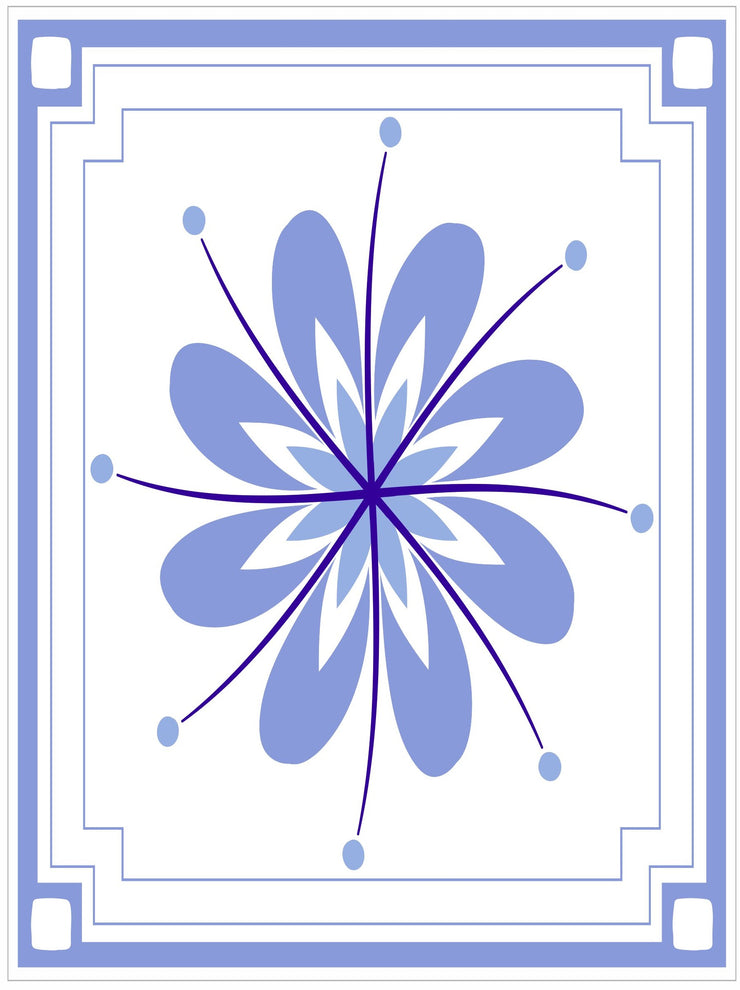 Pack Of 12 Blue Pattern Mosaic Waterproof Tile Stickers, Transfers For 150mm x 200mm or 200mm x 250mm Kitchen or Bathroom Tiles Design BL06 - Bolsover Designs