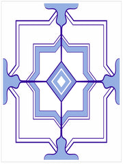 Pack Of 12 Blue Pattern Mosaic Waterproof Tile Stickers, Transfers For 150mm x 200mm or 200mm x 250mm Kitchen or Bathroom Tiles Design BL06 - Bolsover Designs