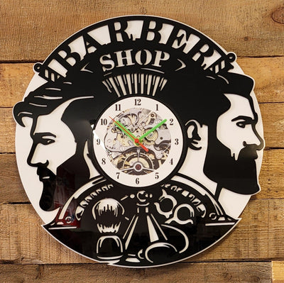 3D Wall Clock For Men's Barber Shop, Stylists, 400mm Diameter in Size, Battery Included