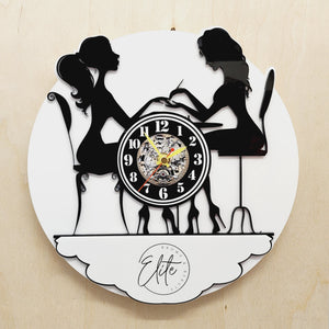 3D Wall Clock For Beauty Salon, Hairdressers, Stylists, Display Your Business Details or Your Logo