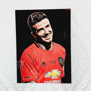 Sketch Style Vectorised Wall Art of David Beckham, In  Full Colour, Glass Like but on Acrylic