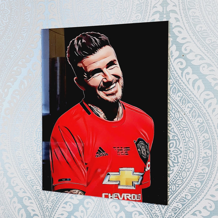 Sketch Style Vectorised Wall Art of David Beckham, In  Full Colour, Glass Like but on Acrylic