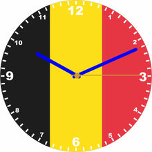 Load image into Gallery viewer, Flag Clock  - Beginning With A - G, Flag Of Your Chosen Country On A Quartz Clock, Stand or Wall Mounted, 200mm
