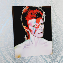 Load image into Gallery viewer, David Bowie Sketch Style Vectorised Wall Art, the Famous Aladdin Sane Picture, Glass Like but on Acrylic
