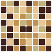 Mosaic Tile Stickers, Waterproof Transfers, Pack Of 18 for 100mm - 150mm - 200mm / 4 - 6 - 8 Inch square Kitchen Bathroom Tiles MS01 - Bolsover Designs
