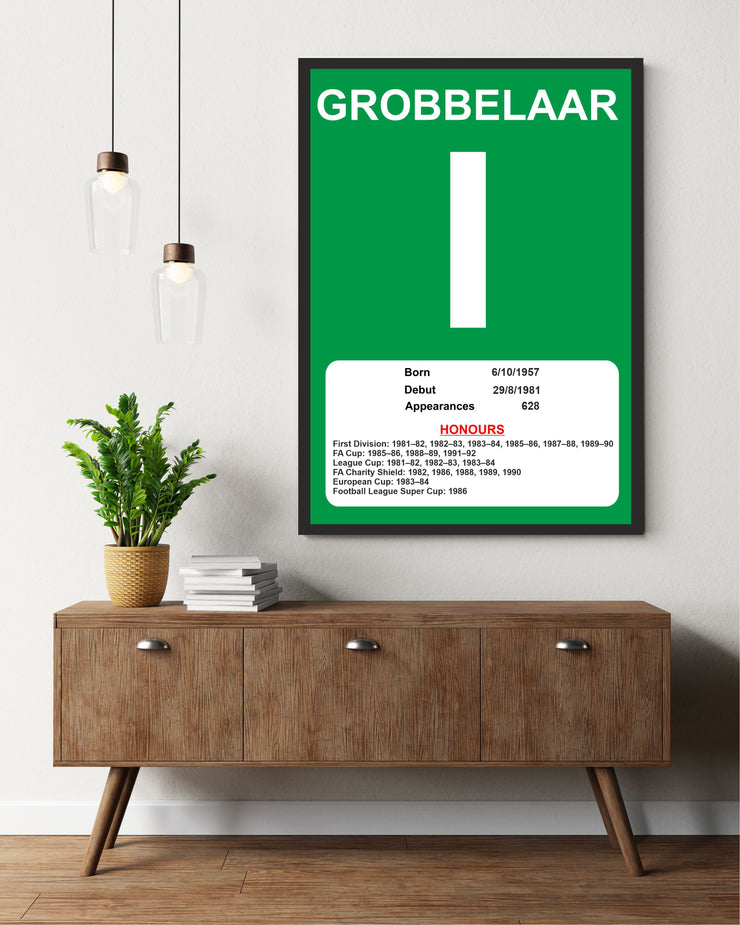 Liverpool Legends Poster Prints, Shows Name, Number and Honours Won, Including Appearances & Goals Several Sizes
