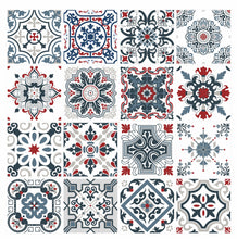 Load image into Gallery viewer, Mosaic Tile Stickers, Pack Of 16, All Sizes, Waterproof, Azulejo Transfers For Kitchen / Bathroom Tiles C15 - Bolsover Designs
