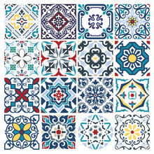 Load image into Gallery viewer, Mosaic Tile Stickers, Pack Of 16, All Sizes, Waterproof, Azulejo Transfers For Kitchen / Bathroom Tiles C17 - Bolsover Designs
