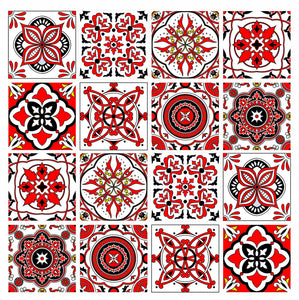 Mosaic Tile Stickers, Pack Of 16, All Sizes, Waterproof, Transfers For Kitchen / Bathroom Tiles C18 - Bolsover Designs
