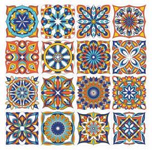 Load image into Gallery viewer, Mosaic Tile Stickers, Pack Of 16, All Sizes, Waterproof, Azulejo Transfers For Kitchen / Bathroom Tiles C21 - Bolsover Designs
