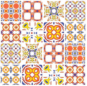 Mosaic Tile Stickers, Pack Of 16, All Sizes, Waterproof, Transfers For Kitchen / Bathroom Tiles C25 - Bolsover Designs