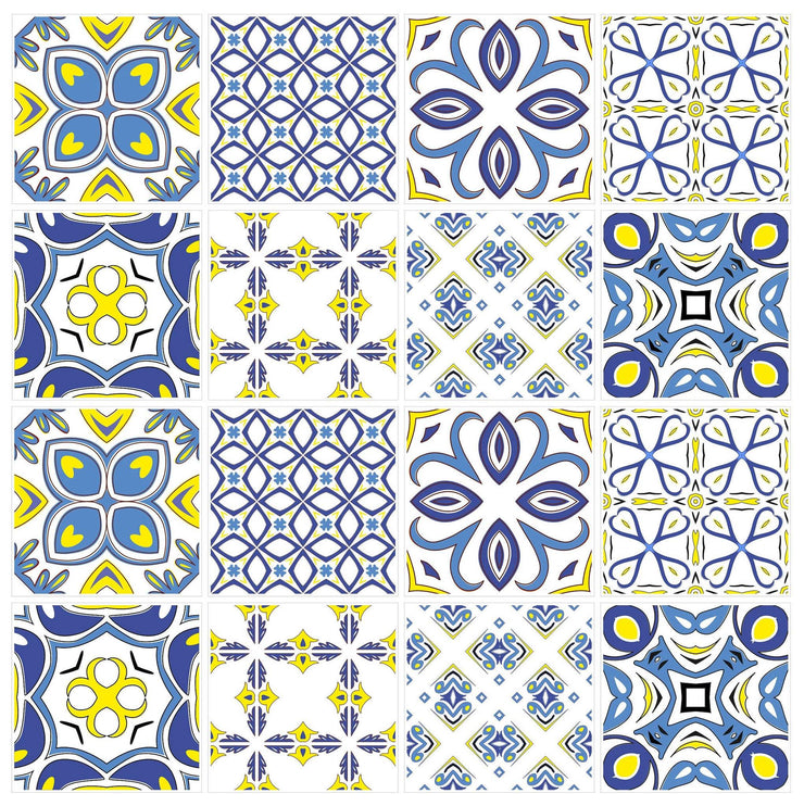 Mosaic Tile Stickers, Pack Of 16, All Sizes, Waterproof, Transfers For Kitchen / Bathroom Tiles C26 - Bolsover Designs