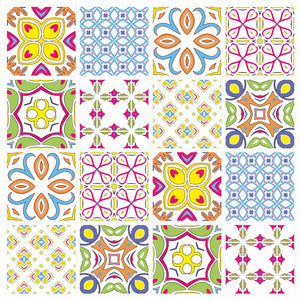 Mosaic Tile Stickers, Pack Of 16, All Sizes, Waterproof, Transfers For Kitchen / Bathroom Tiles C27 - Bolsover Designs