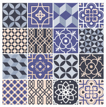 Load image into Gallery viewer, Mosaic Tile Stickers, Pack Of 16, All Sizes, Waterproof, Azulejo Transfers For Kitchen / Bathroom Tiles C32 - Bolsover Designs
