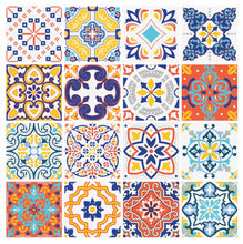 Load image into Gallery viewer, Mosaic Tile Stickers, Pack Of 16, All Sizes, Waterproof, Azulejo Transfers For Kitchen / Bathroom Tiles C33 - Bolsover Designs

