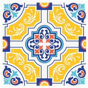 Mosaic Tile Stickers, Pack Of 16, All Sizes, Waterproof, Azulejo Transfers For Kitchen / Bathroom Tiles C33 - Bolsover Designs