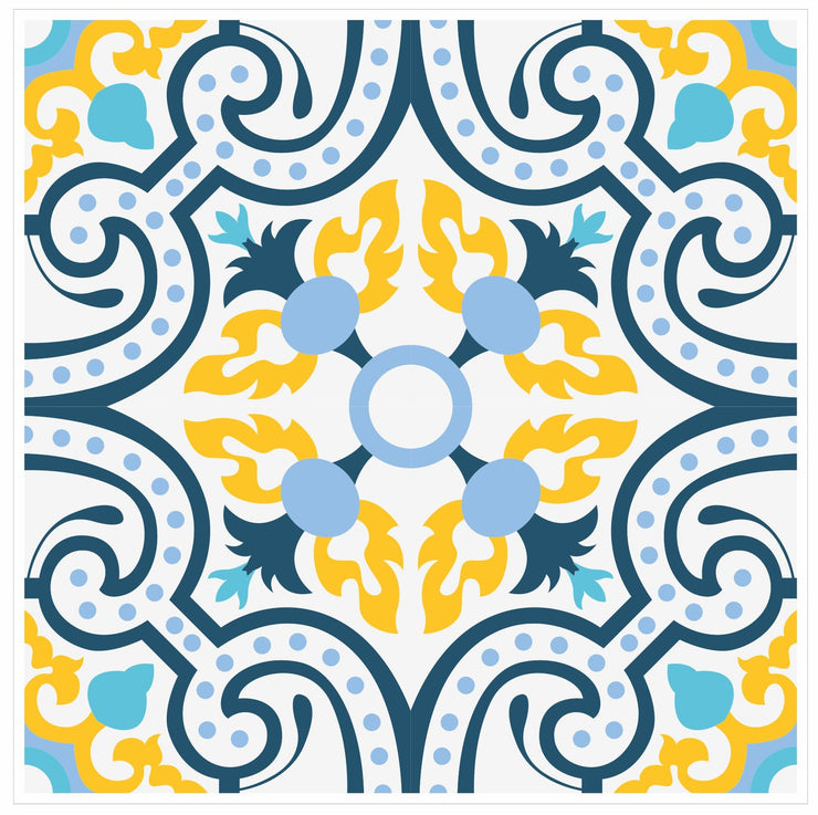 Mosaic Tile Stickers, Pack Of 16, All Sizes, Waterproof, Azulejo Transfers For Kitchen / Bathroom Tiles C33 - Bolsover Designs