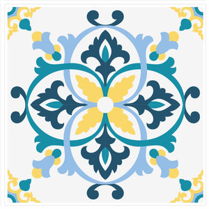 Mosaic Tile Stickers, Pack Of 16, All Sizes, Waterproof, Azulejo Transfers For Kitchen / Bathroom Tiles C34 - Bolsover Designs