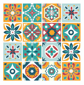 Mosaic Tile Stickers, Pack Of 24, All Sizes, Waterproof, Azulejo Transfers For Kitchen / Bathroom Tiles C42 - Bolsover Designs